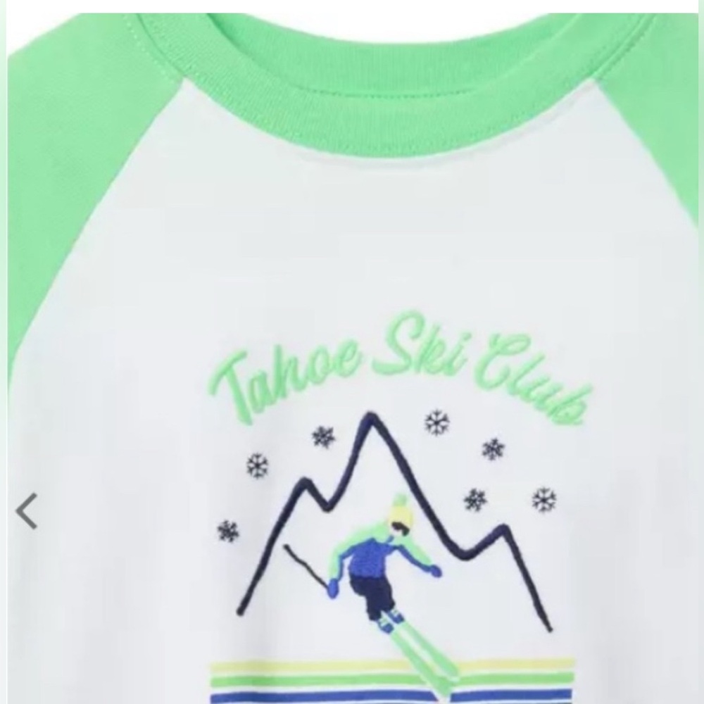 NWT- Janie and Jack Tahoe Ski Club RaglanTee